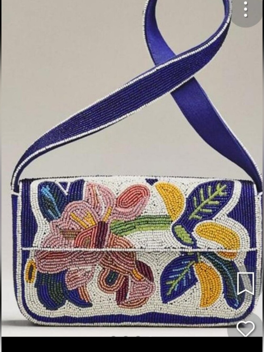 Anthropologie Fiona Beaded Floral Bag NEW Viral